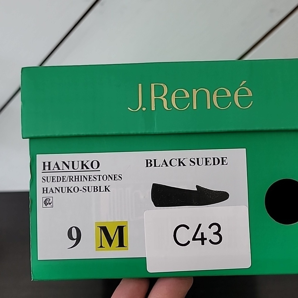 NEW J. Renee Hanuko Black Suede 9 Studded - Picture 7 of 8